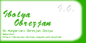 ibolya obrezjan business card